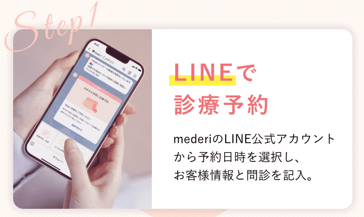 ①LINEから診察予約