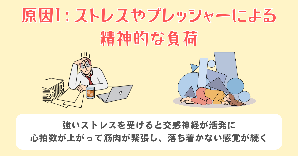 1：ストレスやプレッシャーによる精神的な負荷
