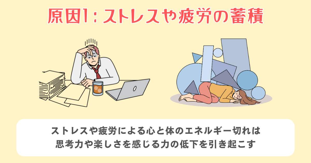 1：ストレスや疲労の蓄積