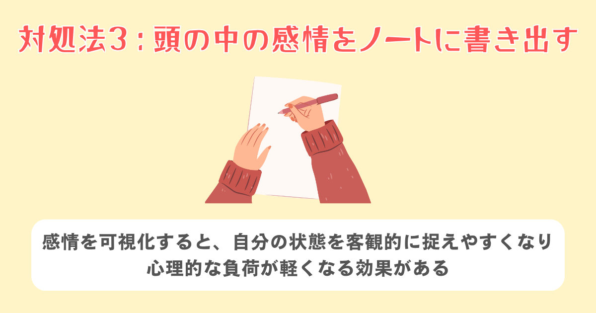 3：頭の中の感情をノートに書き出す