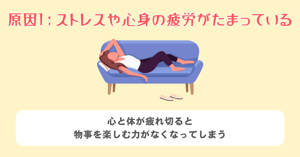 1：ストレスや心身の疲労がたまっている