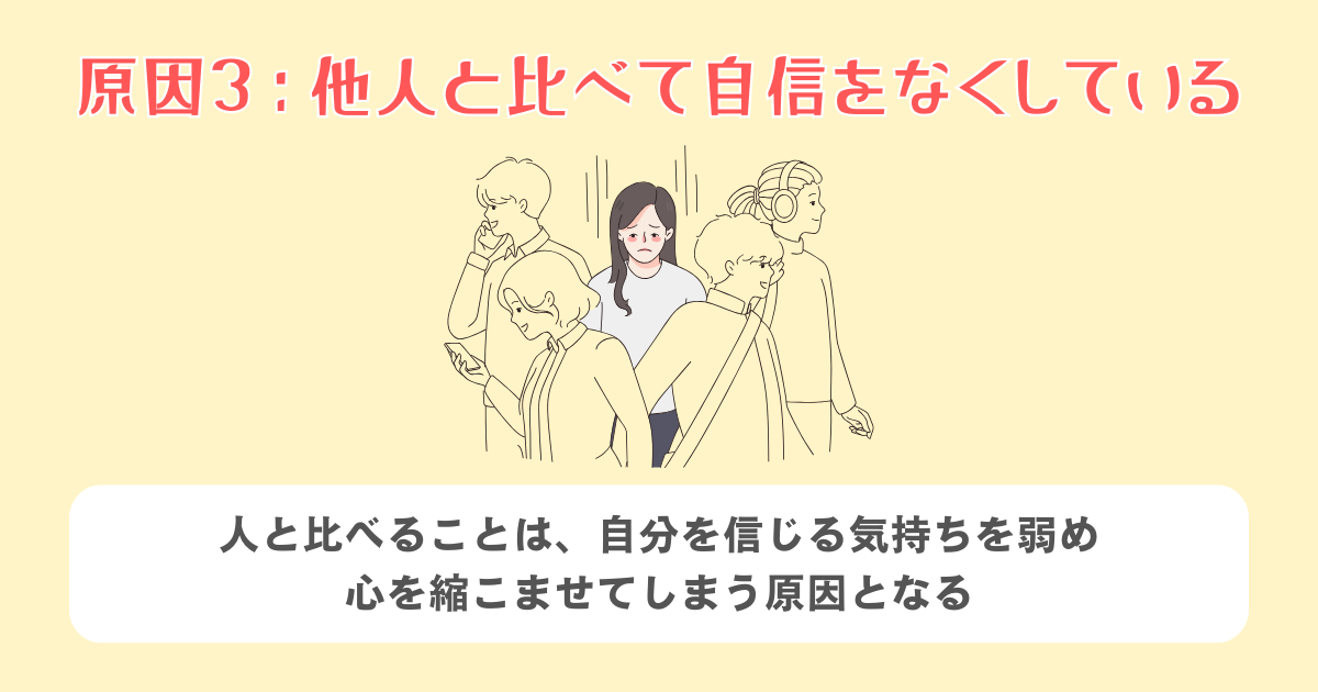 3：他人と比べて自信をなくしている