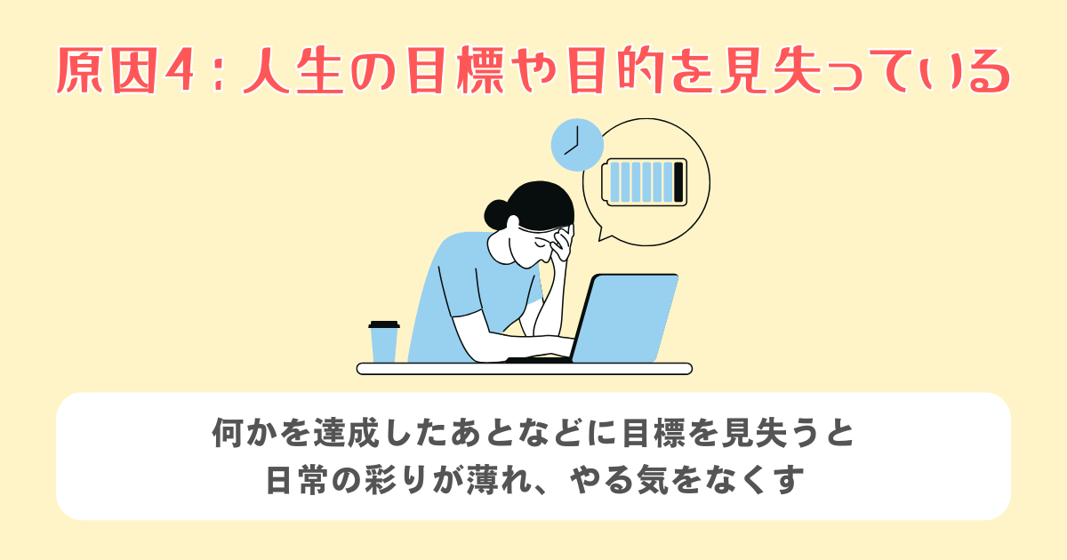 4：人生の目標や目的を見失っている
