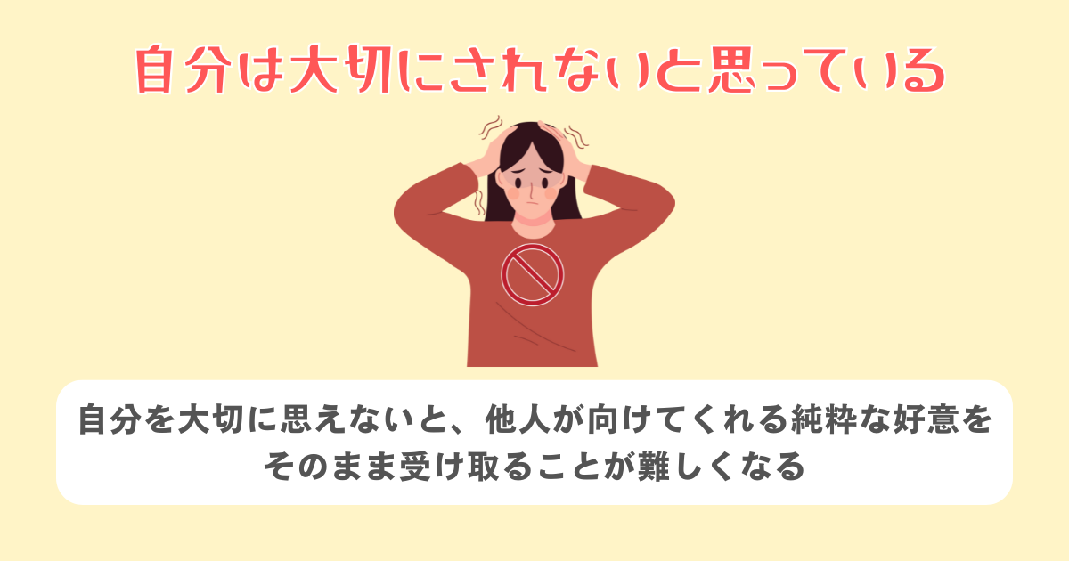 自分は大切にされないと思っている