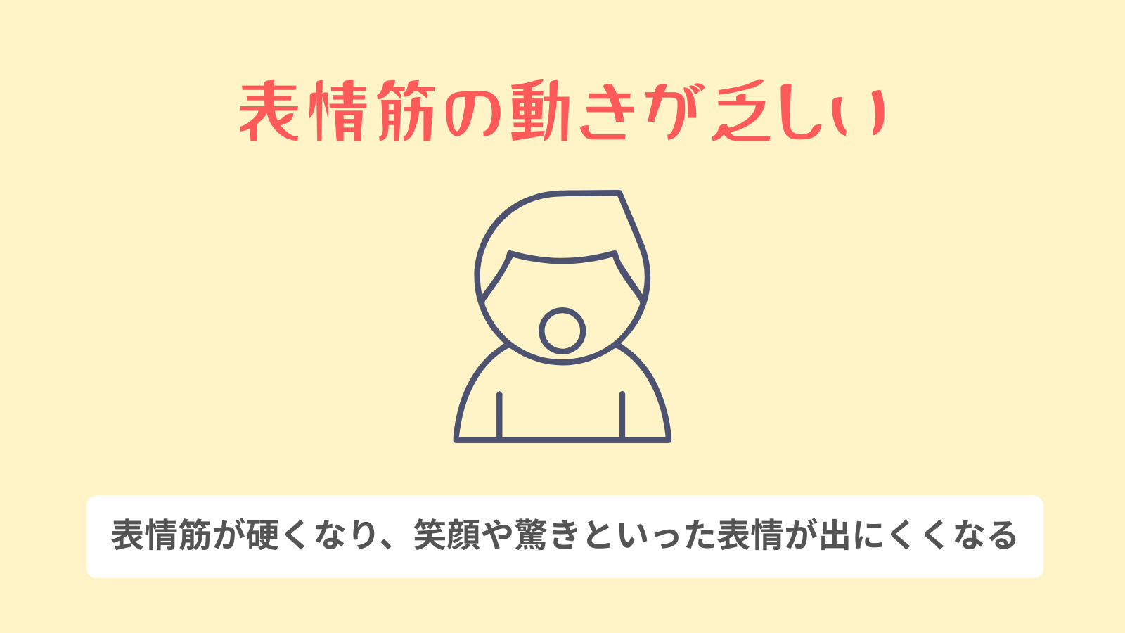 表情筋の動きが乏しい