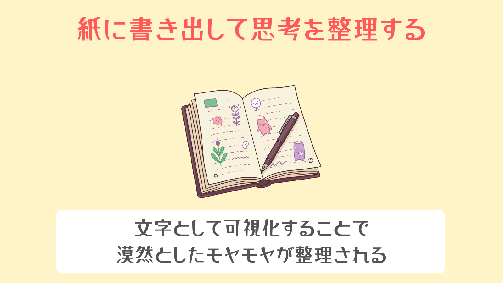 紙に書き出して思考を整理する