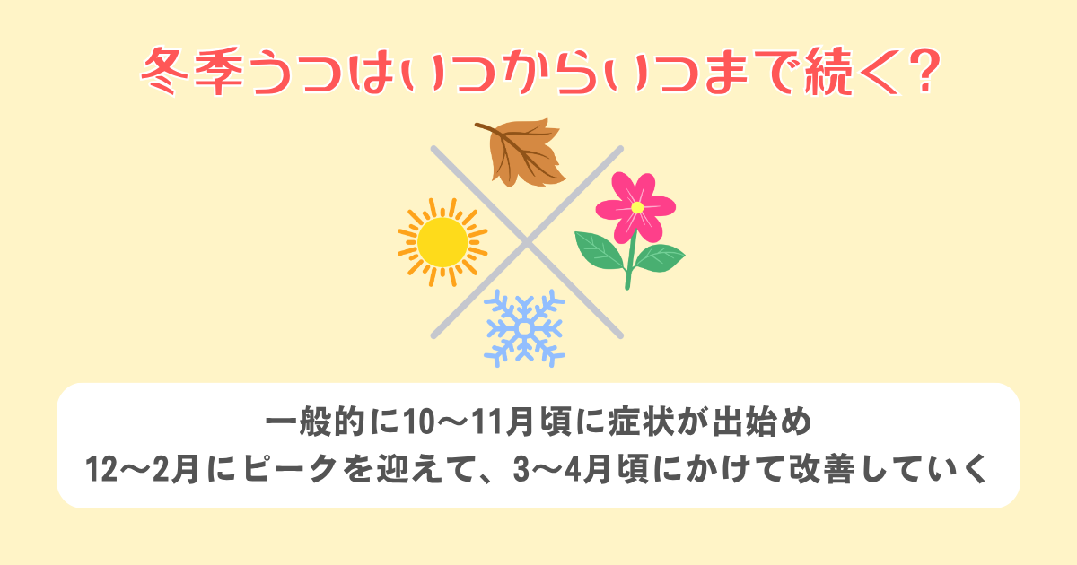 冬季うつはいつからいつまで続く？