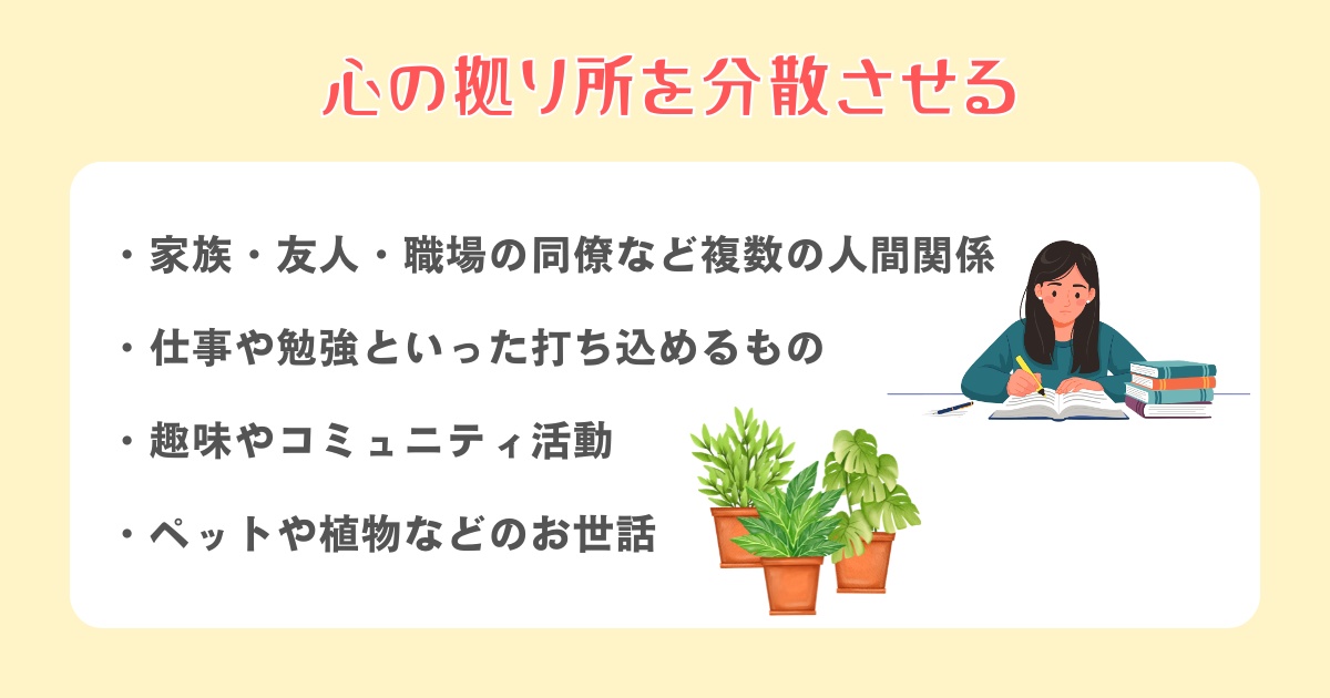 心の拠り所を分散させる