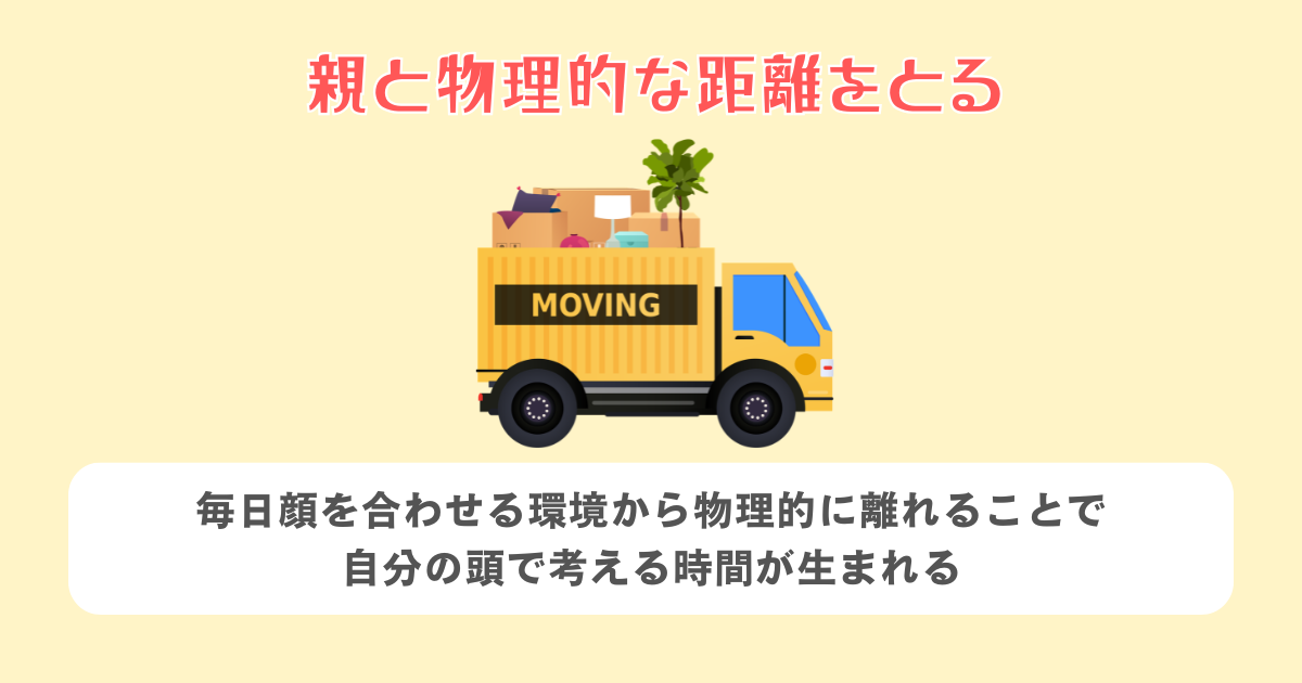 親と物理的な距離をとる