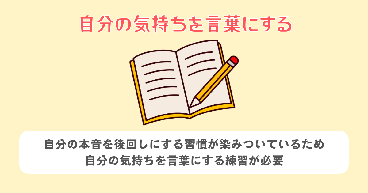 自分の気持ちを言葉にする