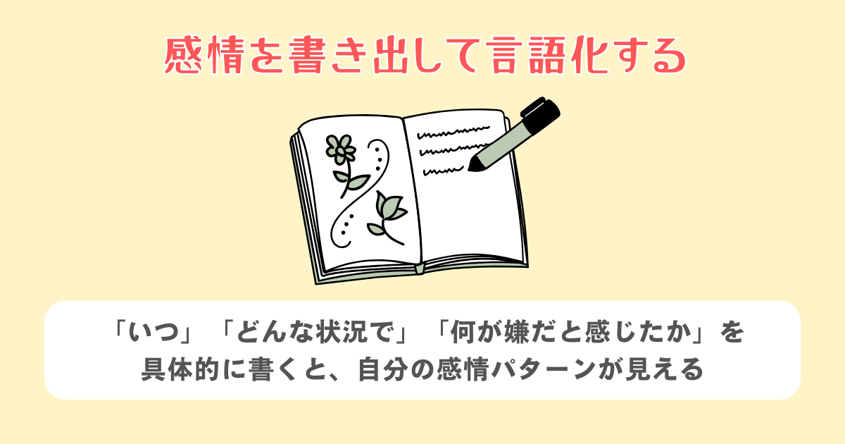 感情を書き出して言語化する
