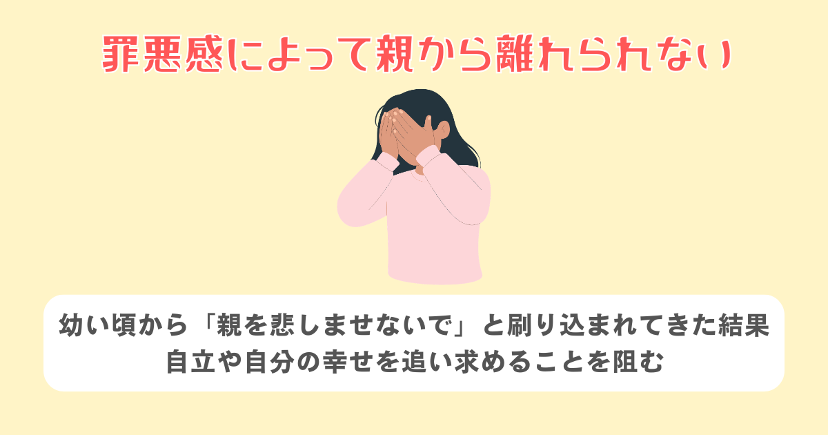 罪悪感によって親から離れられない