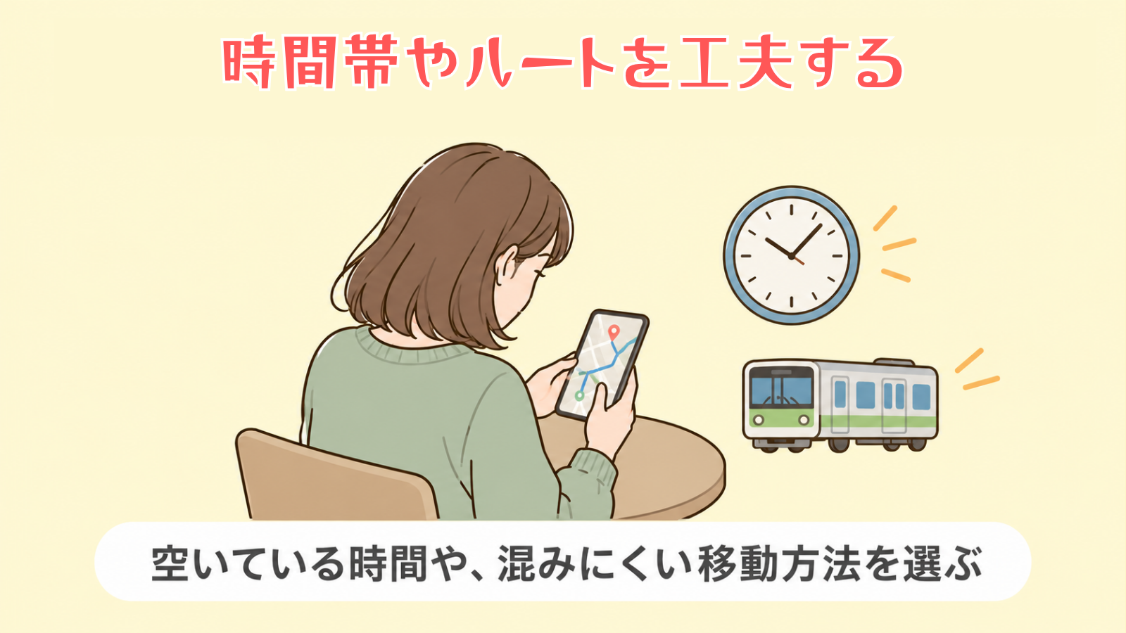 避けすぎず、時間帯やルートを工夫する